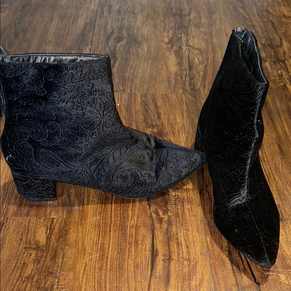 Shoes - Black Velvet booties